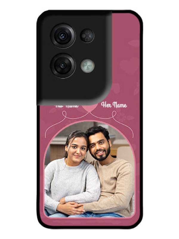 Custom Oppo Reno 8 Pro 5G Photo Printing on Glass Case - Love Floral Design