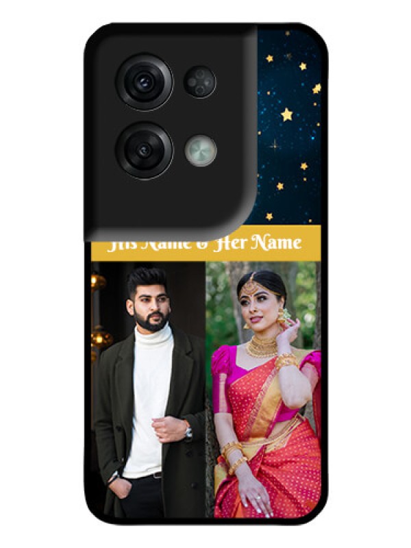 Custom Oppo Reno 8 Pro 5G Custom Glass Phone Case - Galaxy Stars Backdrop Design
