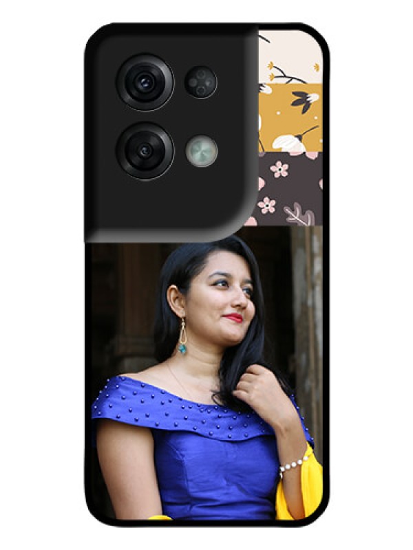 Custom Oppo Reno 8 Pro 5G Custom Glass Phone Case - Stylish Floral Design
