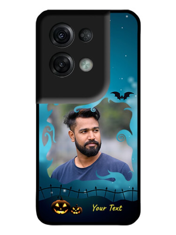 Custom Oppo Reno 8 Pro 5G Custom Glass Phone Case - Halloween frame design
