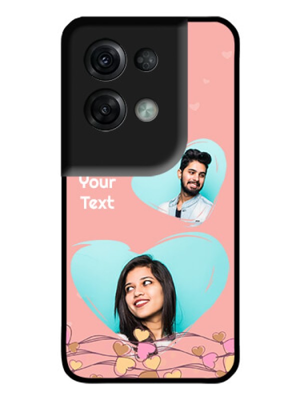 Custom Oppo Reno 8 Pro 5G Custom Glass Mobile Case - Love Doodle Design