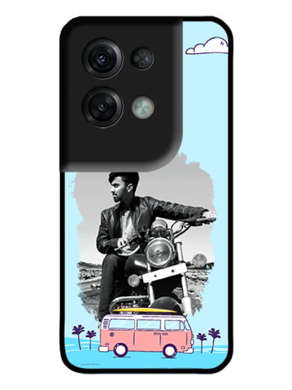 Custom Oppo Reno 8 Pro 5G Photo Printing on Glass Case - Travel & Adventure Design