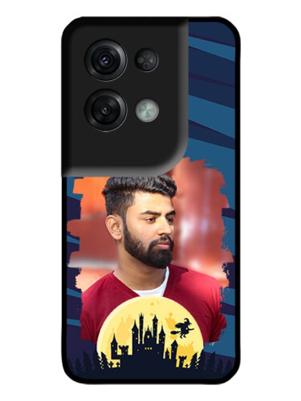 Custom Oppo Reno 8 Pro 5G Photo Printing on Glass Case - Halloween Witch Design