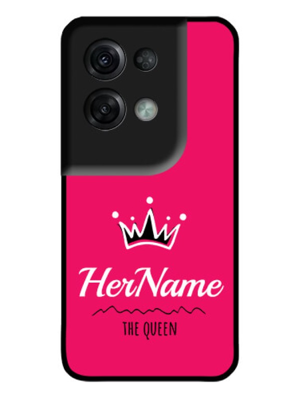 Custom Oppo Reno 8 Pro 5G Glass Phone Case Queen with Name