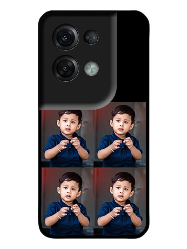 Custom Oppo Reno 8 Pro 5G 4 Image Holder on Glass Mobile Cover