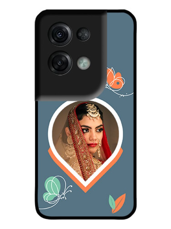 Custom Oppo Reno 8 Pro 5G Custom Glass Mobile Case - Droplet Butterflies Design