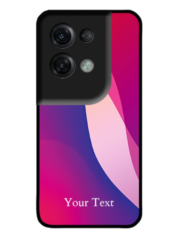 Custom Oppo Reno 8 Pro 5G Personalized Glass Phone Case - Digital abstract Overlap Design