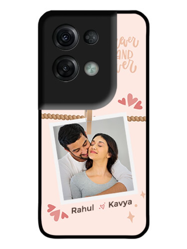 Custom Oppo Reno 8 Pro 5G Custom Glass Phone Case - Forever and ever love Design