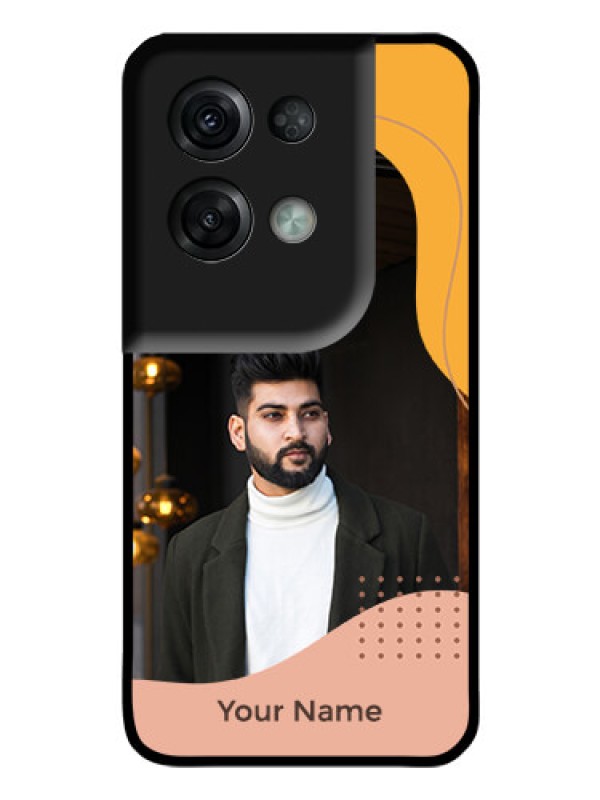 Custom Oppo Reno 8 Pro 5G Personalized Glass Phone Case - Tri-coloured overlay design