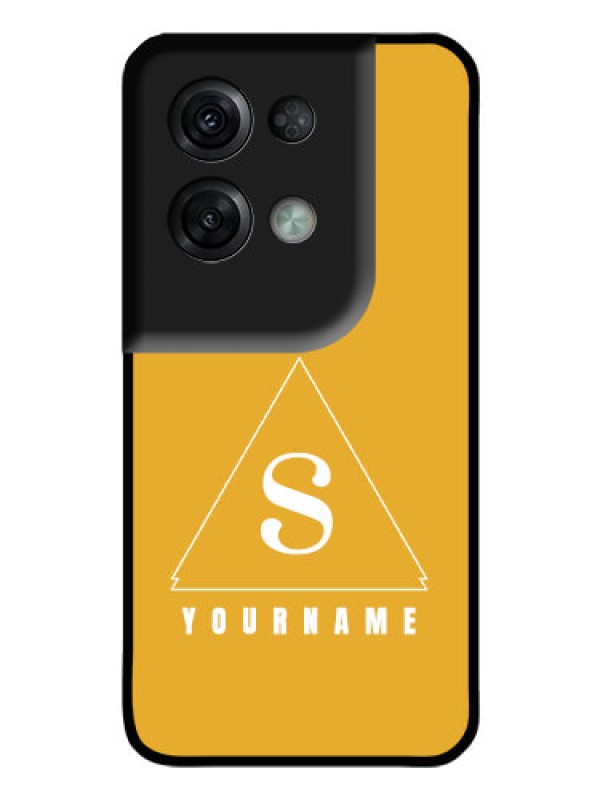 Custom Oppo Reno 8 Pro 5G Personalized Glass Phone Case - simple triangle Design