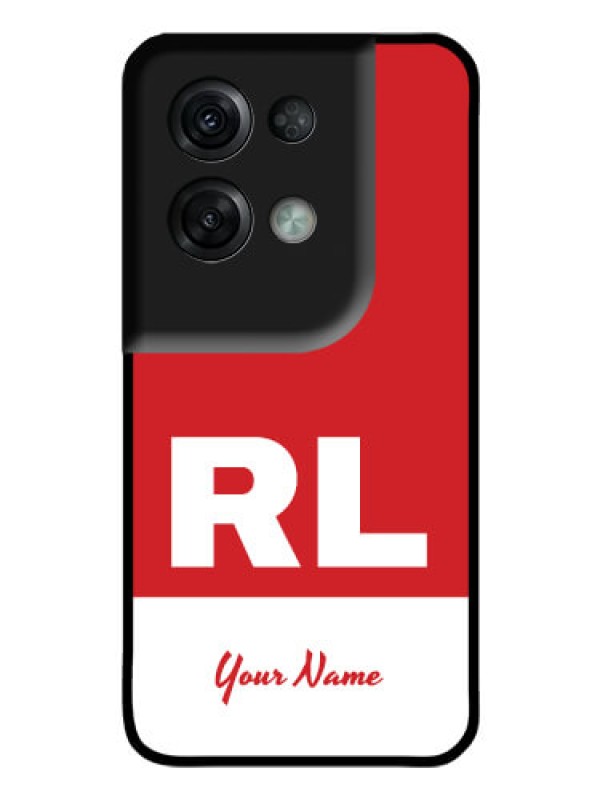 Custom Oppo Reno 8 Pro 5G Personalized Glass Phone Case - dual tone custom text Design