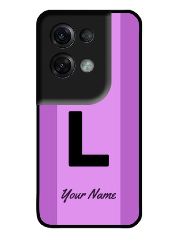 Custom Oppo Reno 8 Pro 5G Custom Glass Phone Case - Tricolor custom text Design