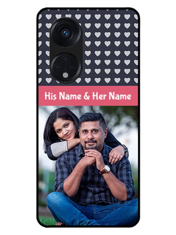 Custom Oppo Reno 8T 5G Custom Glass Mobile Case - Love Symbols Design