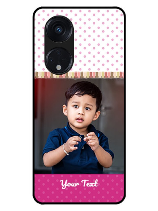 Custom Oppo Reno 8T 5G Photo Printing on Glass Case - Cute Girls Cover Design