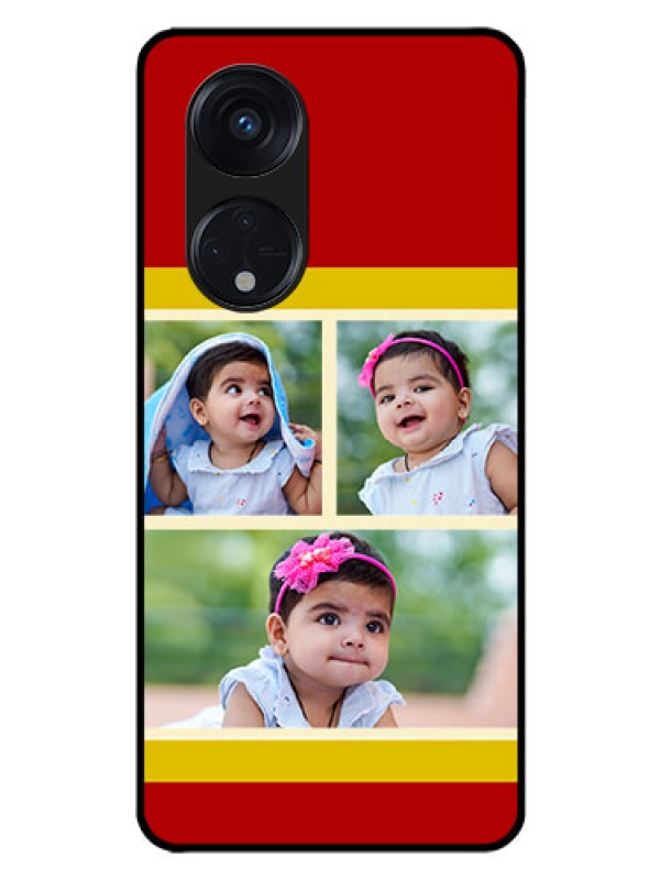 Custom Oppo Reno 8T 5G Custom Glass Mobile Case - Multiple Pic Upload Design