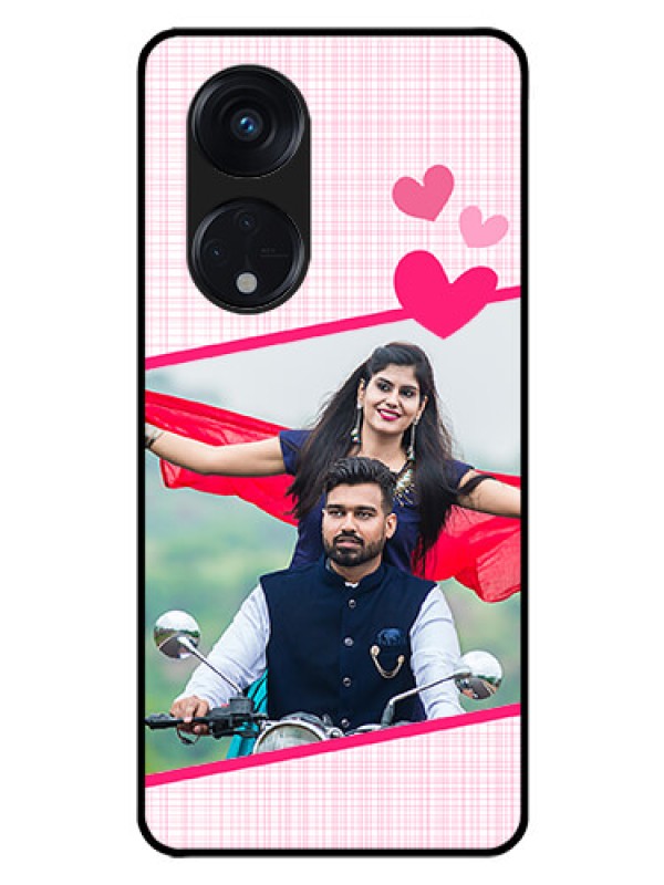 Custom Oppo Reno 8T 5G Custom Glass Phone Case - Love Shape Heart Design