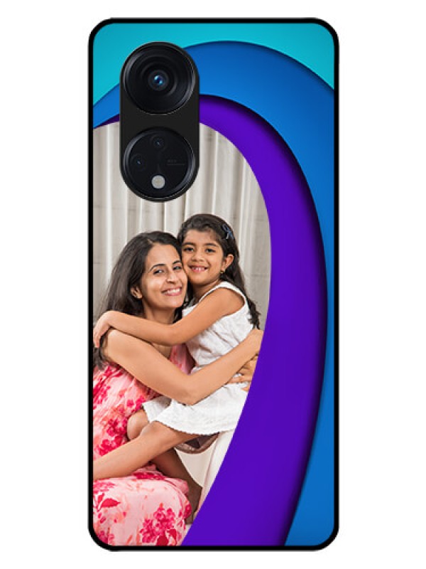 Custom Oppo Reno 8T 5G Photo Printing on Glass Case - Simple Pattern Design