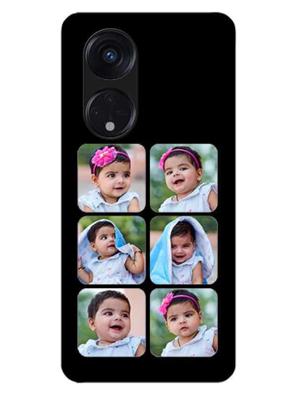 Custom Oppo Reno 8T 5G Photo Printing on Glass Case - Multiple Pictures Design