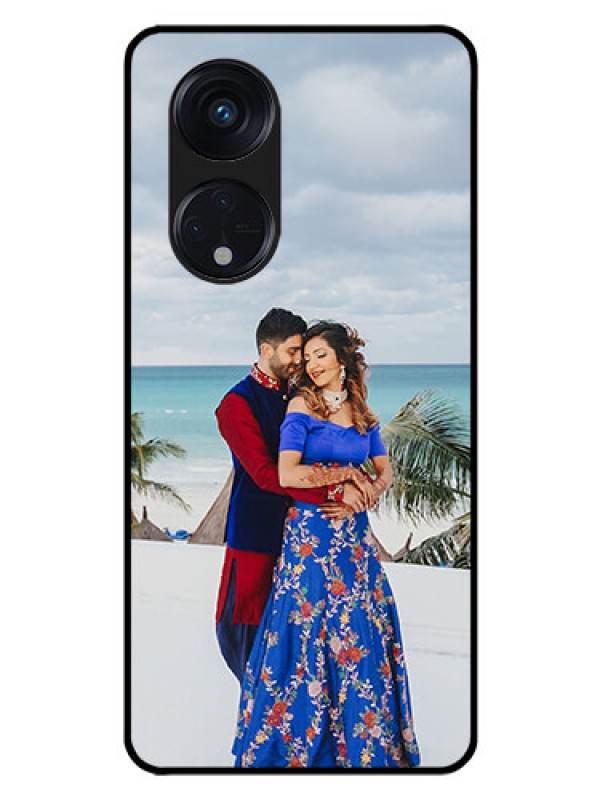 Custom Oppo Reno 8T 5G Photo Printing on Glass Case - Upload Full Picture Design