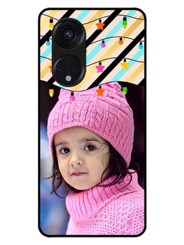 Custom Oppo Reno 8T 5G Custom Glass Mobile Case - Lights Hanging Design