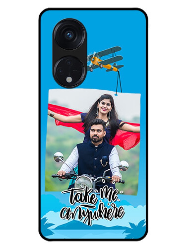 Custom Oppo Reno 8T 5G Custom Glass Mobile Case - Traveller Design