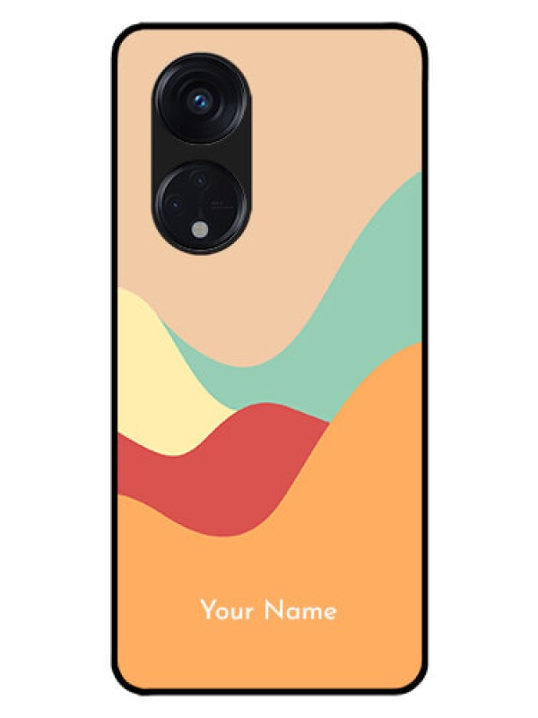Custom Oppo Reno 8T 5G Personalized Glass Phone Case - Ocean Waves Multi-colour Design