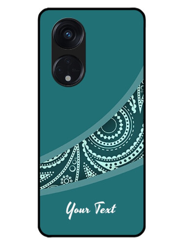 Custom Oppo Reno 8T 5G Photo Printing on Glass Case - semi visible floral Design