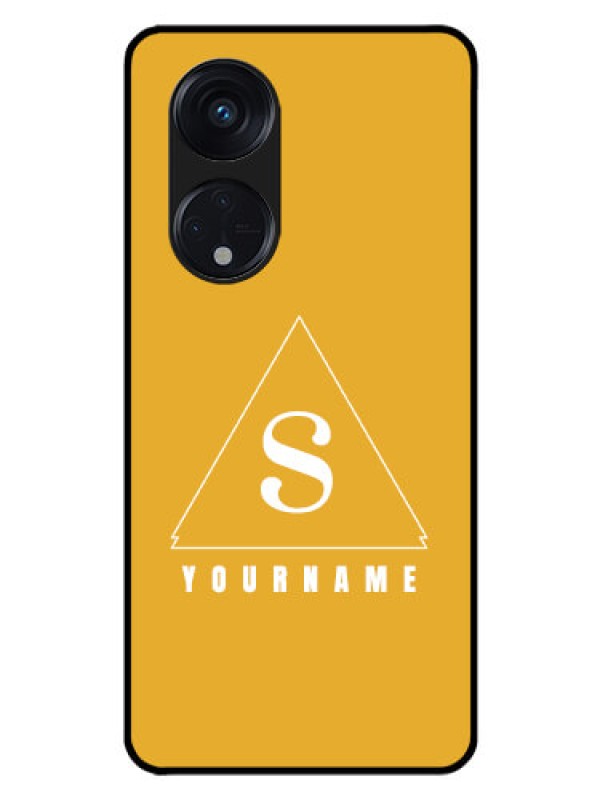 Custom Oppo Reno 8T 5G Personalized Glass Phone Case - simple triangle Design