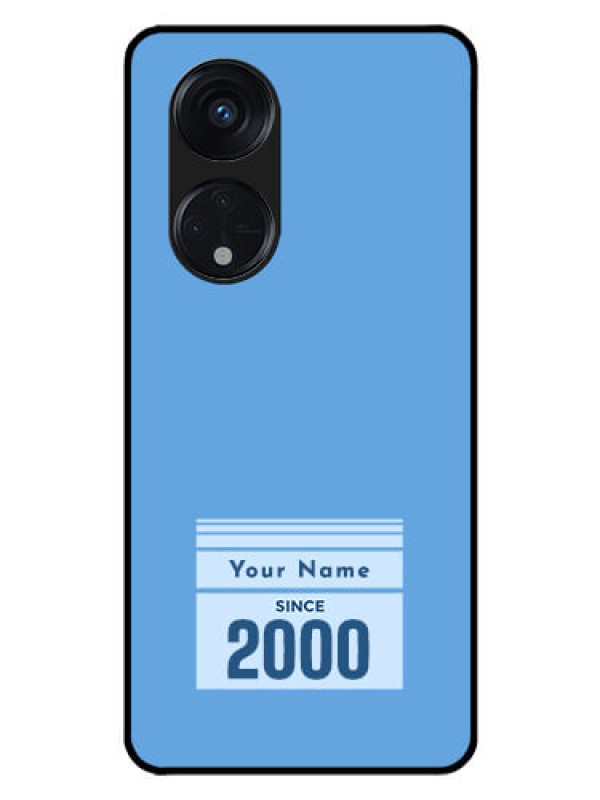 Custom Oppo Reno 8T 5G Custom Glass Mobile Case - Custom Year of birth Design