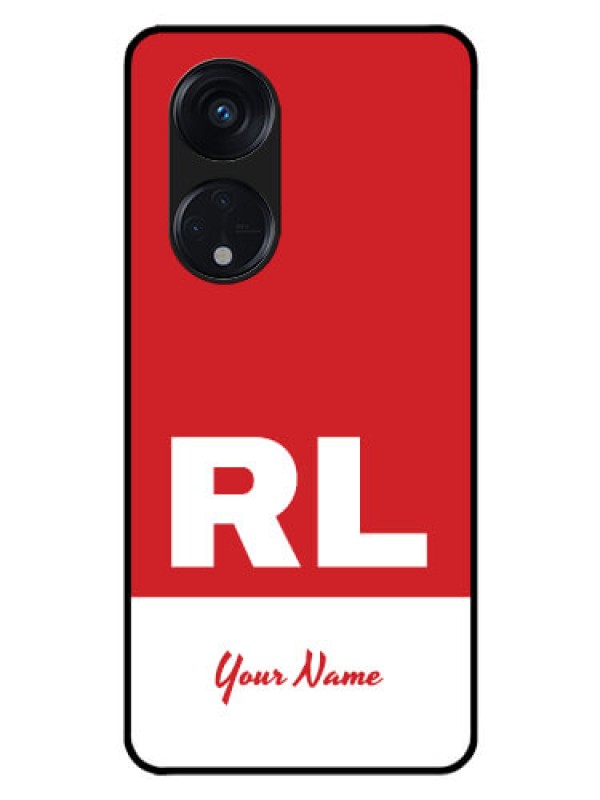 Custom Oppo Reno 8T 5G Personalized Glass Phone Case - dual tone custom text Design