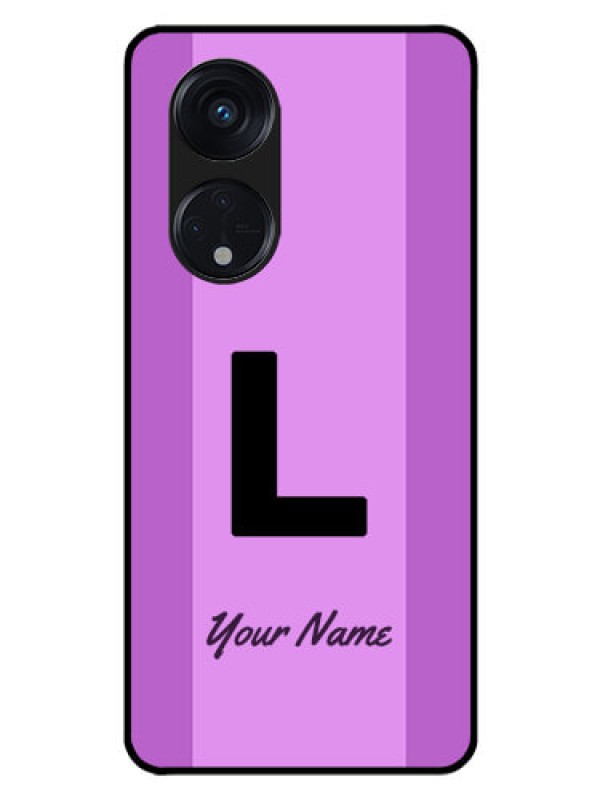 Custom Oppo Reno 8T 5G Custom Glass Phone Case - Tricolor custom text Design