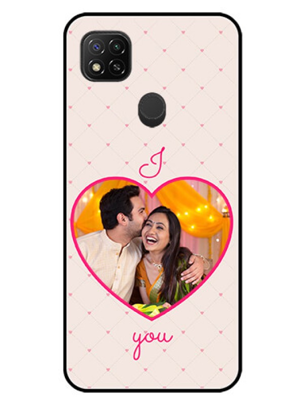 Custom Poco C31 Custom Glass Mobile Case - Heart Shape Design