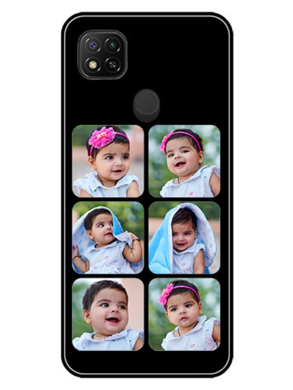 Custom Poco C31 Photo Printing on Glass Case - Multiple Pictures Design