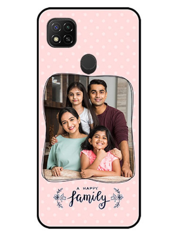 Custom Poco C31 Custom Glass Phone Case - Family with Dots Design