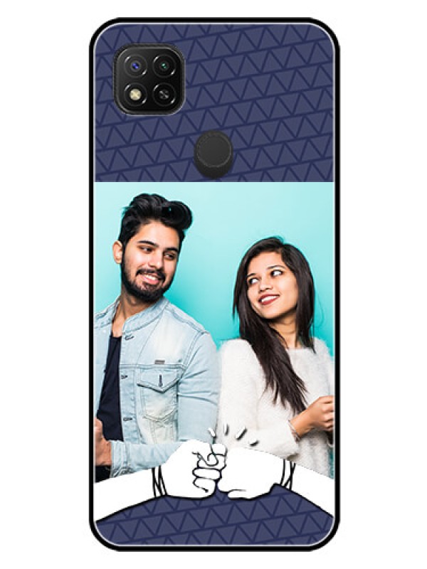 Custom Poco C31 Photo Printing on Glass Case - with Best Friends Design 