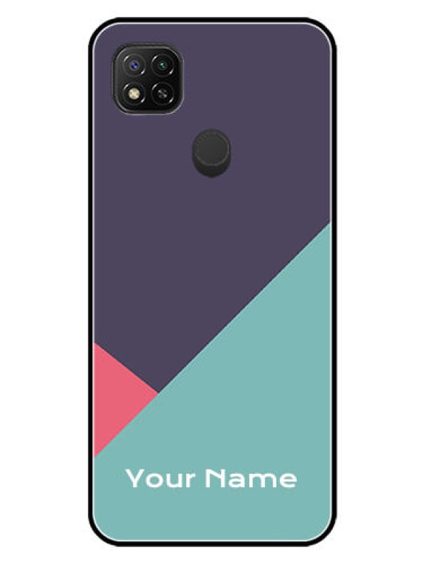 Custom Poco C31 Custom Glass Mobile Case - Tri Color abstract Design