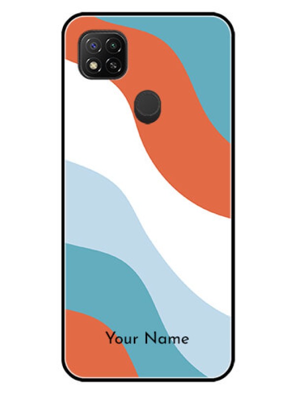 Custom Poco C31 Custom Glass Mobile Case - coloured Waves Design