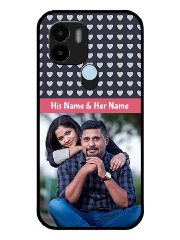Custom Poco C50 Custom Glass Mobile Case - Love Symbols Design