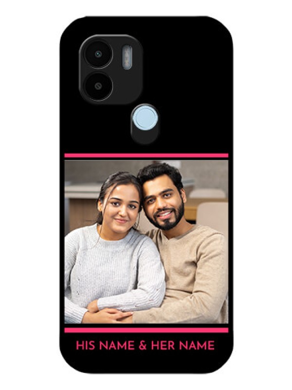 Custom Poco C50 Custom Glass Mobile Case - with Add Text Design