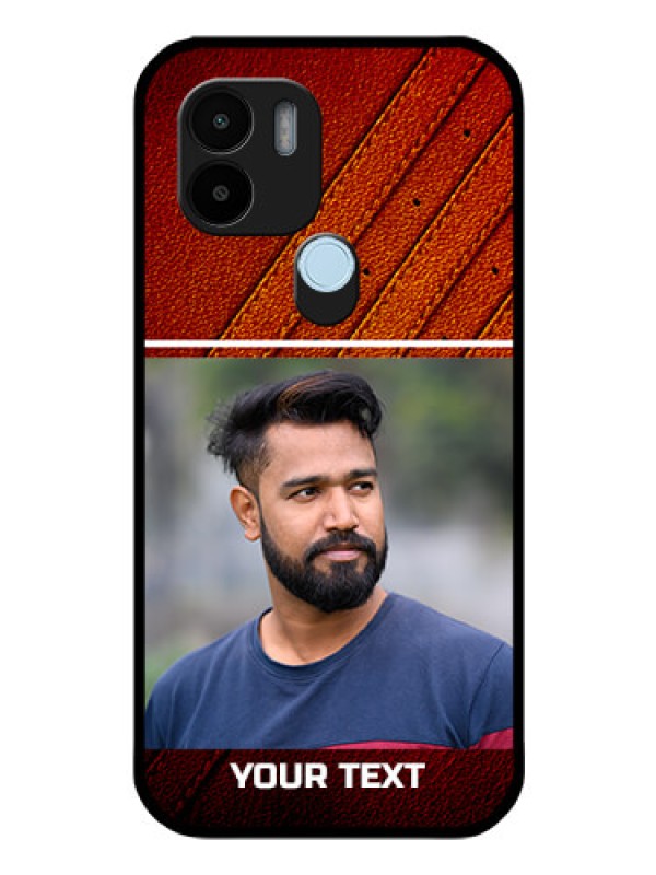 Custom Poco C50 Personalized Glass Phone Case - Leather Phone Case Design