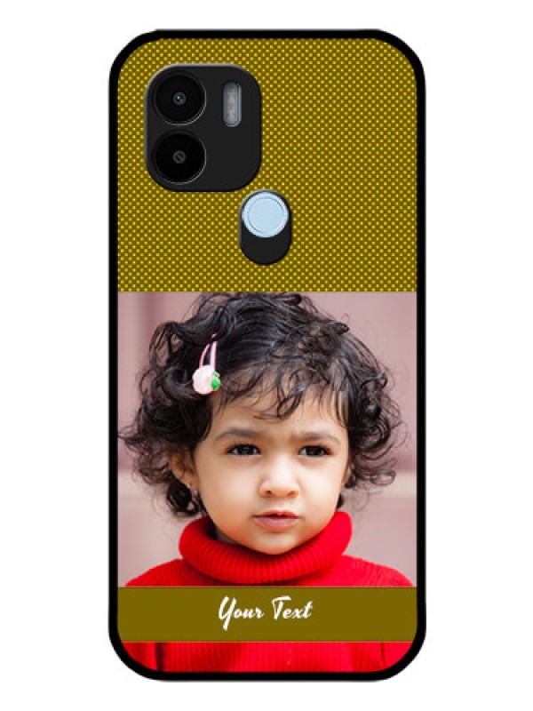 Custom Poco C50 Custom Glass Phone Case - Simple Green Color Design