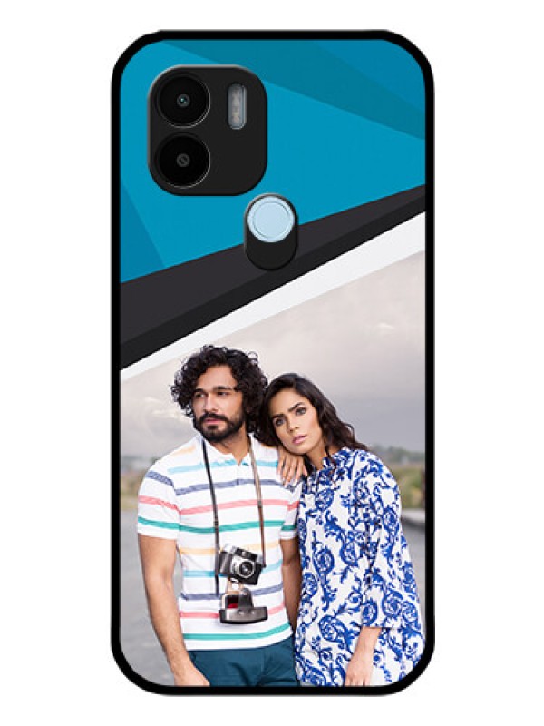 Custom Poco C50 Photo Printing on Glass Case - Simple Pattern Photo Upload Design