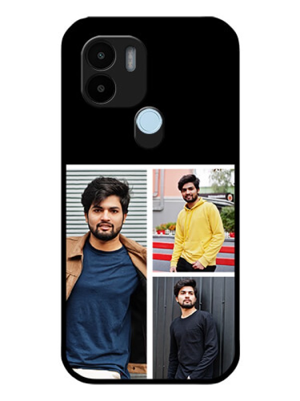 Custom Poco C50 Photo Printing on Glass Case - Upload Multiple Picture Design
