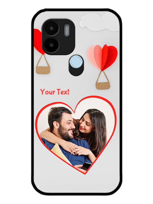 Custom Poco C50 Custom Glass Mobile Case - Parachute Love Design