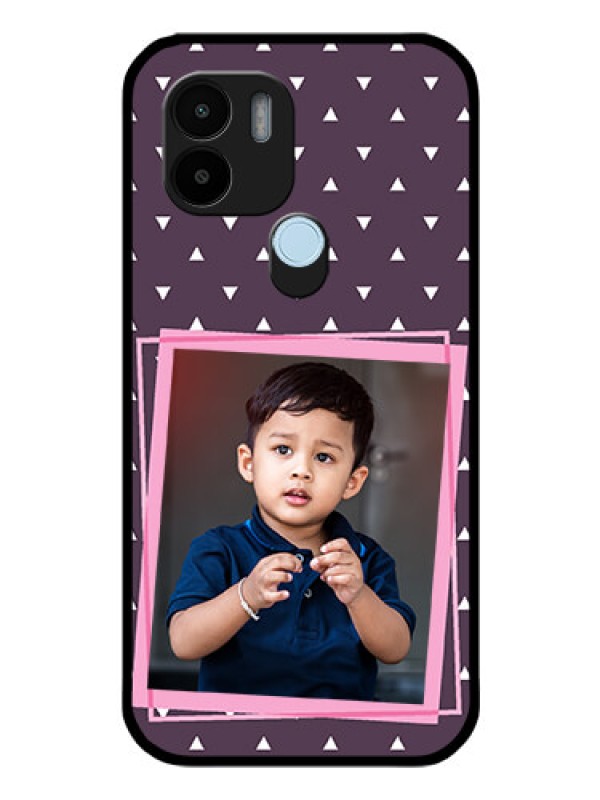 Custom Poco C50 Custom Glass Mobile Case - Triangle Pattern Dotted Design