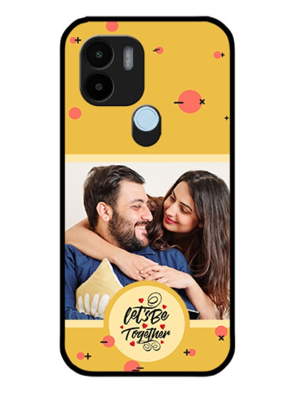 Custom Poco C50 Photo Printing on Glass Case - Lets be Together Design