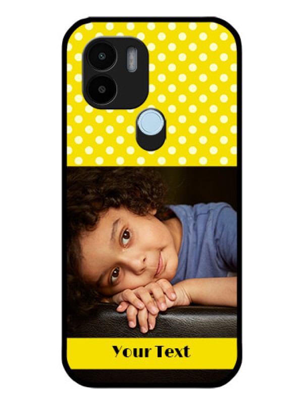 Custom Poco C51 Custom Glass Phone Case - Bright Yellow Case Design