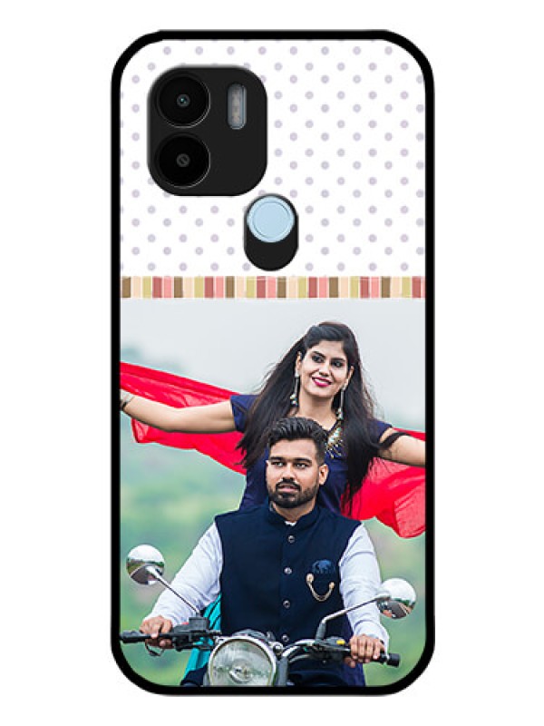 Custom Poco C51 Photo Printing on Glass Case - Cute Family Design