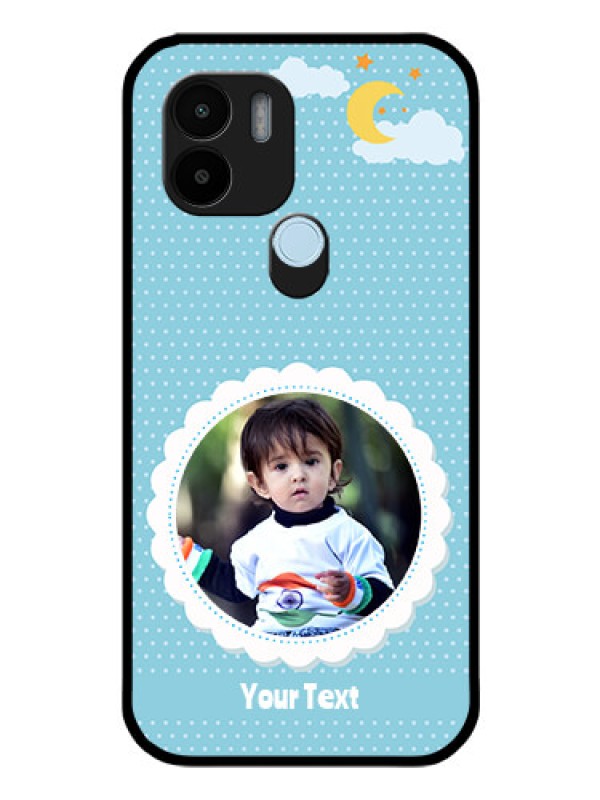 Custom Poco C51 Personalised Glass Phone Case - Violet Pattern Design