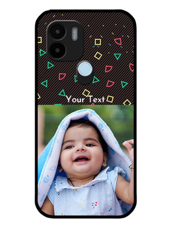 Custom Poco C51 Custom Glass Phone Case - with confetti birthday design